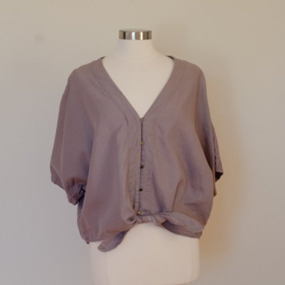 Express Tops - Express Oversized Mauve Blouse
